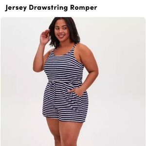 Torrid Jersey drawstring romper